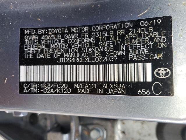 Photo 12 VIN: JTDS4RCEXLJ032039 - TOYOTA COROLLA SE 