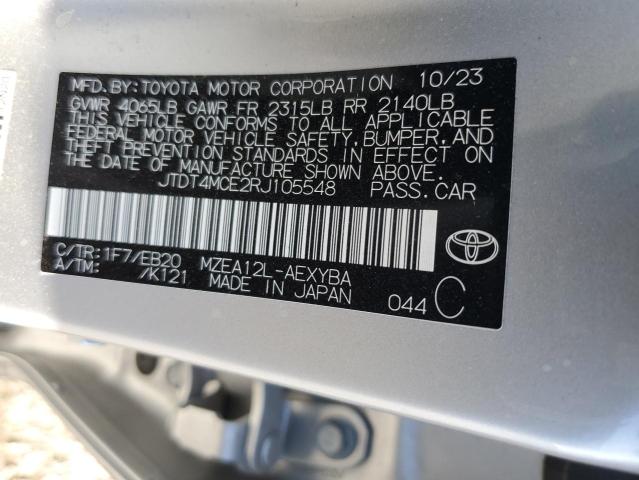 Photo 12 VIN: JTDT4MCE2RJ105548 - TOYOTA COROLLA XS 