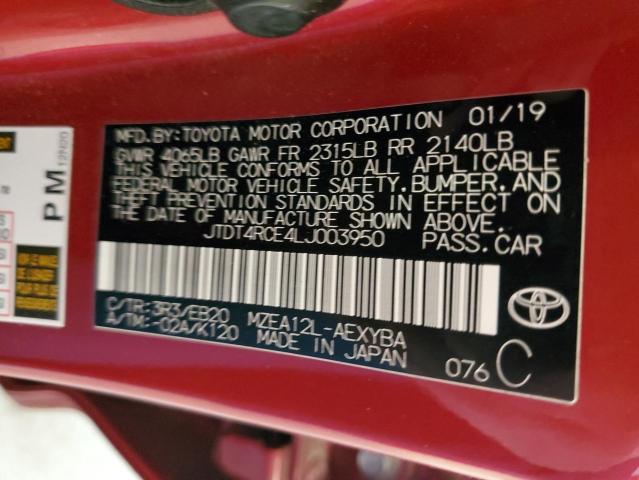 Photo 11 VIN: JTDT4RCE4LJ003950 - TOYOTA COROLLA 