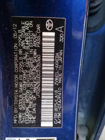 Photo 11 VIN: JTDZN3EU0C3135360 - TOYOTA PRIUS 