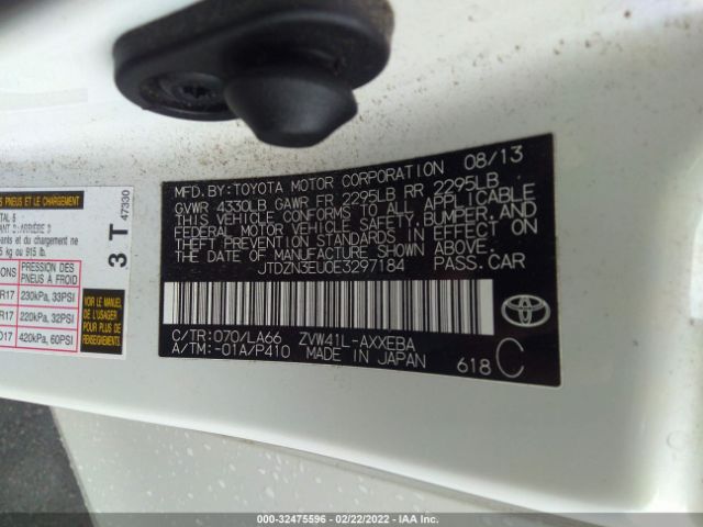 Photo 8 VIN: JTDZN3EU0E3297184 - TOYOTA PRIUS V 