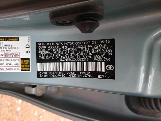 Photo 9 VIN: JTDZN3EU0GJ053016 - TOYOTA PRIUS V 