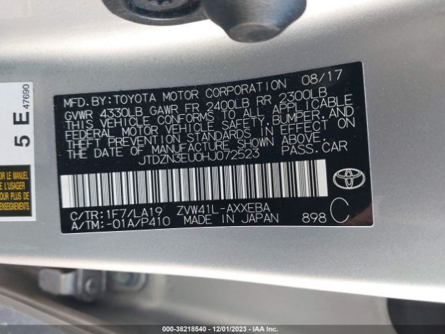 Photo 8 VIN: JTDZN3EU0HJ072523 - TOYOTA PRIUS V 