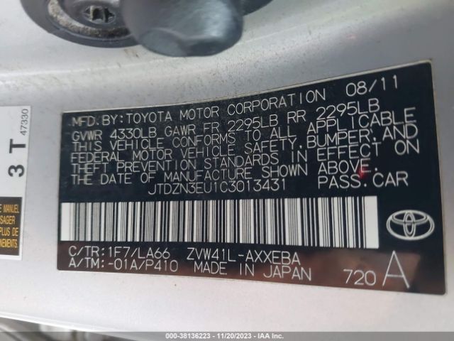 Photo 8 VIN: JTDZN3EU1C3013431 - TOYOTA PRIUS V 