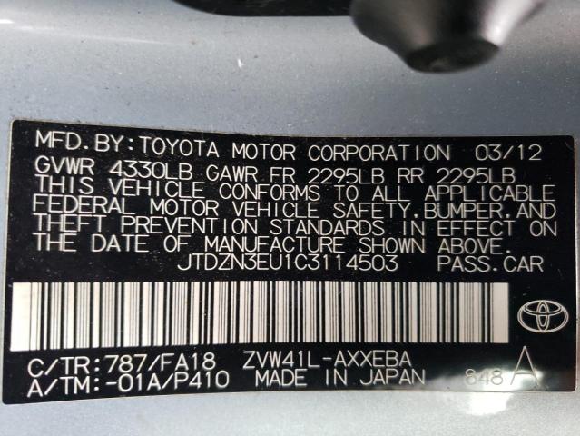 Photo 11 VIN: JTDZN3EU1C3114503 - TOYOTA PRIUS V 