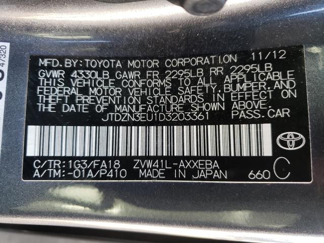 Photo 9 VIN: JTDZN3EU1D3203361 - TOYOTA PRIUS V 