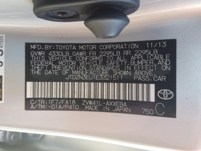 Photo 9 VIN: JTDZN3EU1E3321511 - TOYOTA PRIUS V 