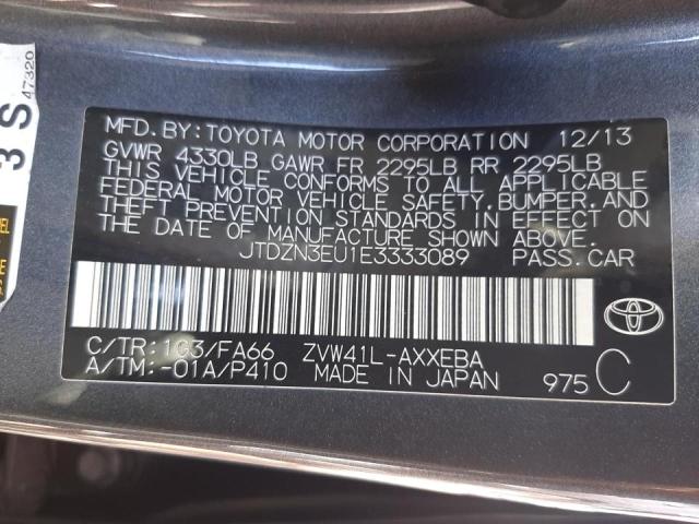 Photo 9 VIN: JTDZN3EU1E3333089 - TOYOTA PRIUS V 