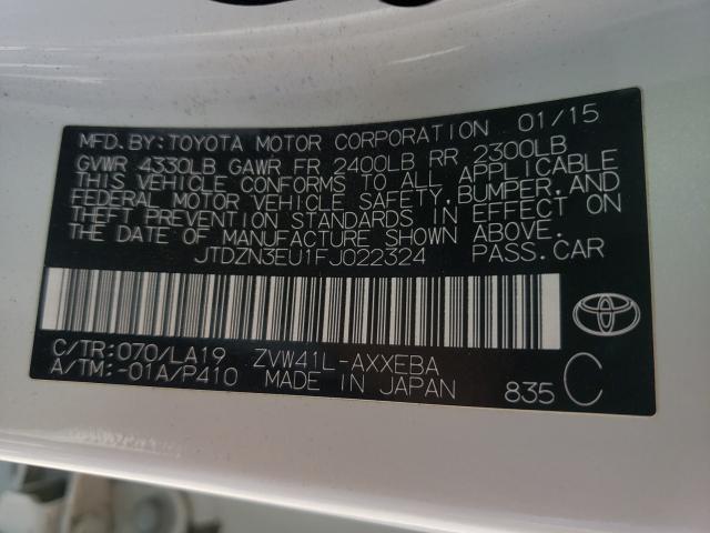 Photo 9 VIN: JTDZN3EU1FJ022324 - TOYOTA PRIUS V 