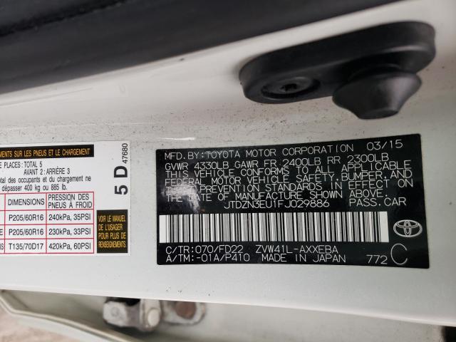 Photo 9 VIN: JTDZN3EU1FJ029886 - TOYOTA PRIUS V 