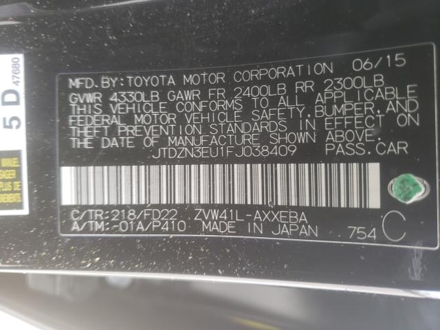 Photo 9 VIN: JTDZN3EU1FJ038409 - TOYOTA PRIUS V 