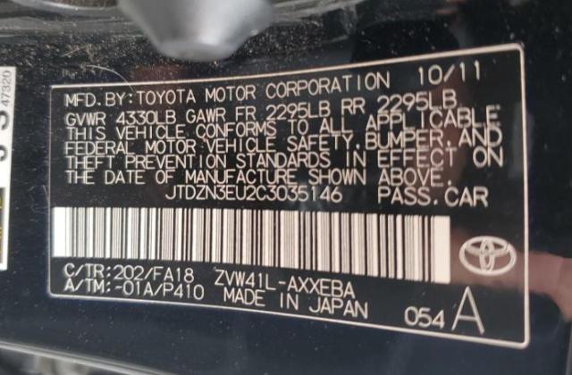 Photo 11 VIN: JTDZN3EU2C3035146 - TOYOTA PRIUS 