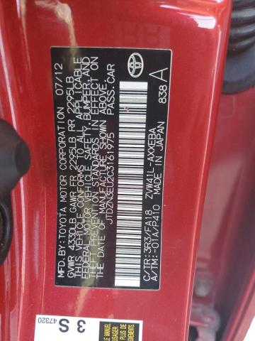 Photo 11 VIN: JTDZN3EU2C3161975 - TOYOTA PRIUS V 