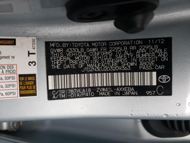 Photo 11 VIN: JTDZN3EU2D3209363 - TOYOTA PRIUS V 