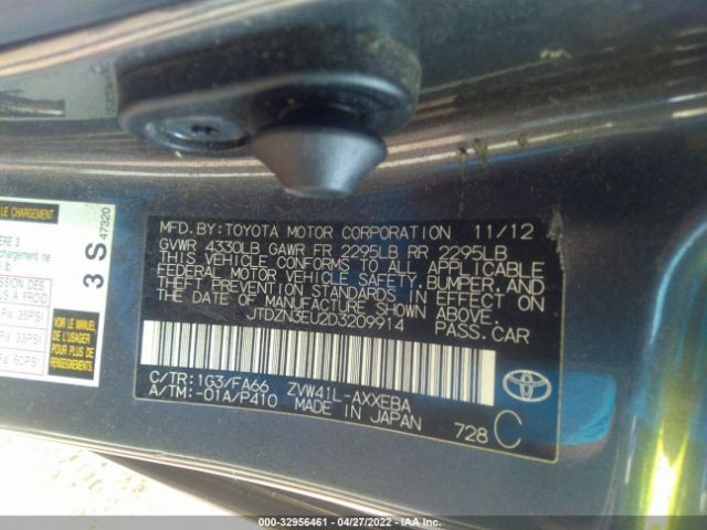 Photo 8 VIN: JTDZN3EU2D3209914 - TOYOTA PRIUS V 