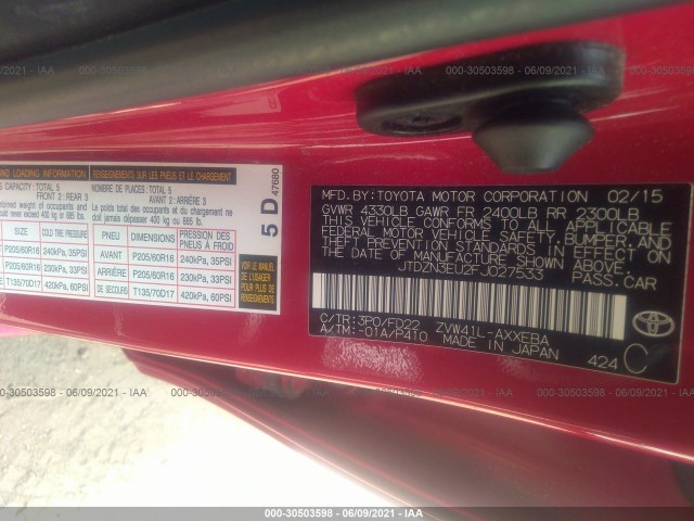 Photo 8 VIN: JTDZN3EU2FJ027533 - TOYOTA PRIUS V 