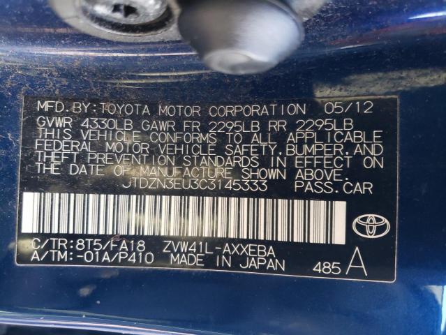 Photo 11 VIN: JTDZN3EU3C3145333 - TOYOTA PRIUS 