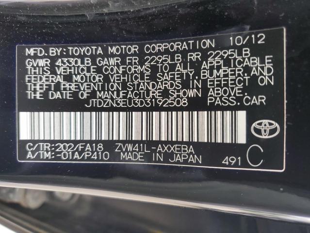 Photo 11 VIN: JTDZN3EU3D3192508 - TOYOTA PRIUS 