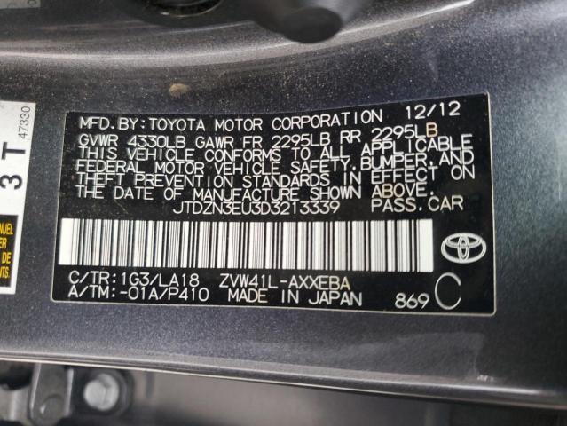 Photo 11 VIN: JTDZN3EU3D3213339 - TOYOTA PRIUS V 