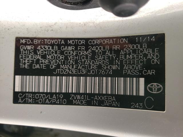 Photo 9 VIN: JTDZN3EU3FJ017674 - TOYOTA PRIUS V 