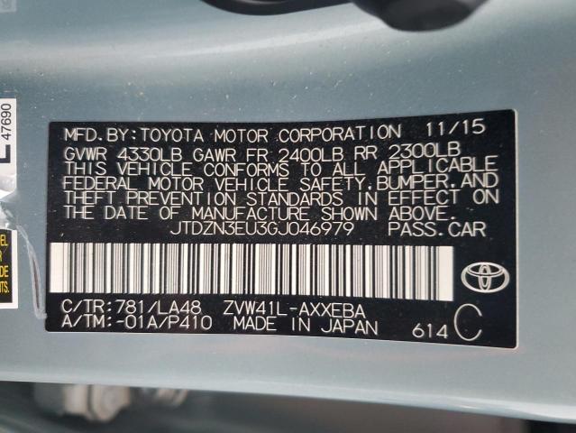 Photo 12 VIN: JTDZN3EU3GJ046979 - TOYOTA PRIUS V 