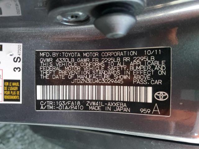 Photo 12 VIN: JTDZN3EU4C3029445 - TOYOTA PRIUS V 