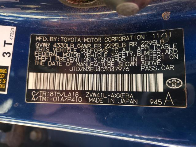 Photo 11 VIN: JTDZN3EU4C3047976 - TOYOTA PRIUS V 