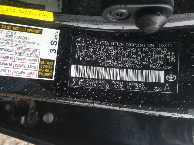 Photo 9 VIN: JTDZN3EU4C3097762 - TOYOTA PRIUS V 