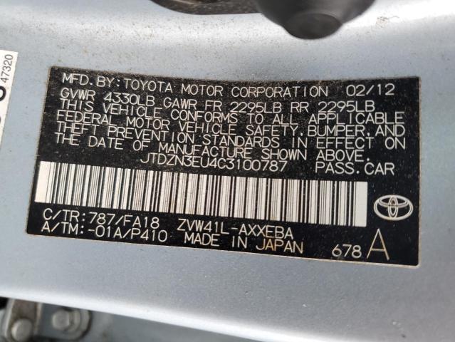 Photo 9 VIN: JTDZN3EU4C3100787 - TOYOTA PRIUS V 