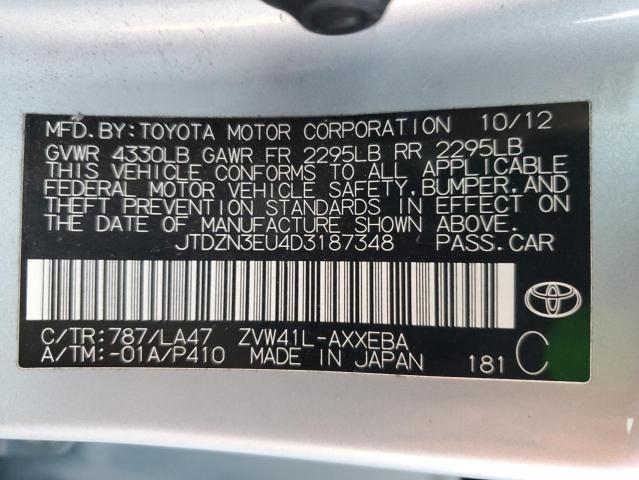 Photo 11 VIN: JTDZN3EU4D3187348 - TOYOTA PRIUS V 