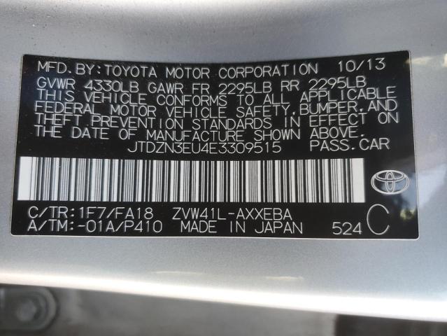 Photo 12 VIN: JTDZN3EU4E3309515 - TOYOTA PRIUS V 