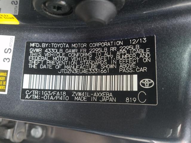 Photo 9 VIN: JTDZN3EU4E3331661 - TOYOTA PRIUS V 