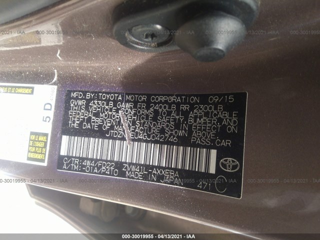 Photo 8 VIN: JTDZN3EU4GJ042746 - TOYOTA PRIUS V 