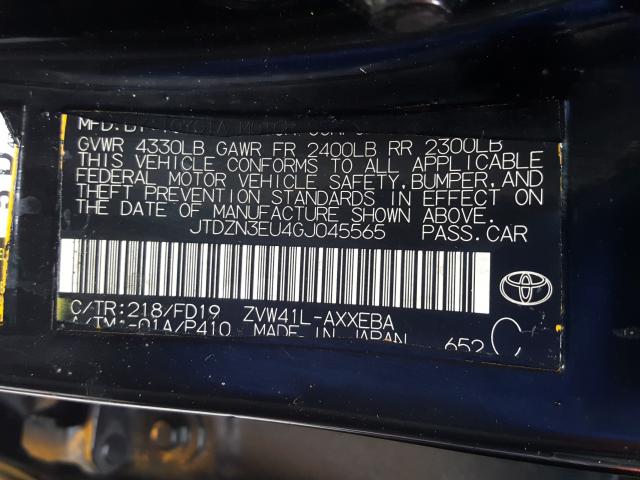 Photo 9 VIN: JTDZN3EU4GJ045565 - TOYOTA PRIUS V 