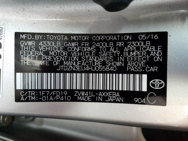 Photo 9 VIN: JTDZN3EU4HJ055840 - TOYOTA PRIUS V 