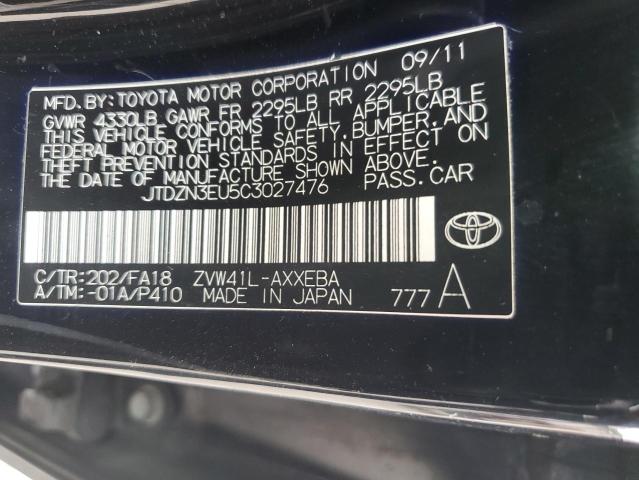 Photo 11 VIN: JTDZN3EU5C3027476 - TOYOTA PRIUS 