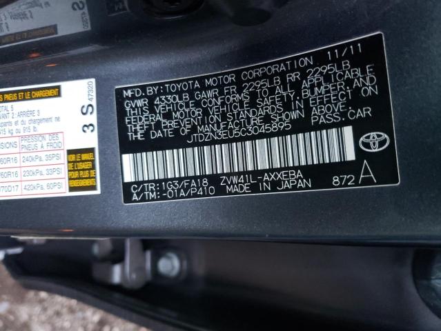 Photo 9 VIN: JTDZN3EU5C3045895 - TOYOTA PRIUS V 