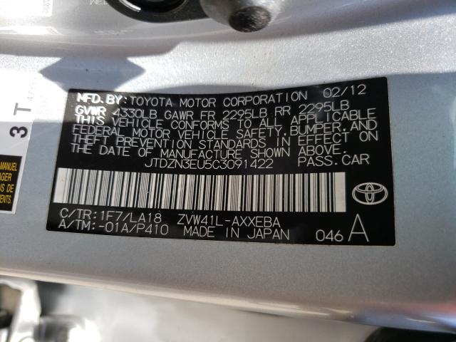 Photo 9 VIN: JTDZN3EU5C3091422 - TOYOTA PRIUS V 