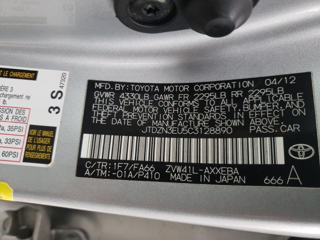 Photo 9 VIN: JTDZN3EU5C3128890 - TOYOTA PRIUS V 