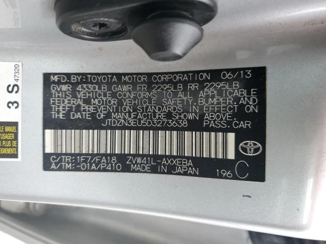 Photo 11 VIN: JTDZN3EU5D3273638 - TOYOTA PRIUS V 