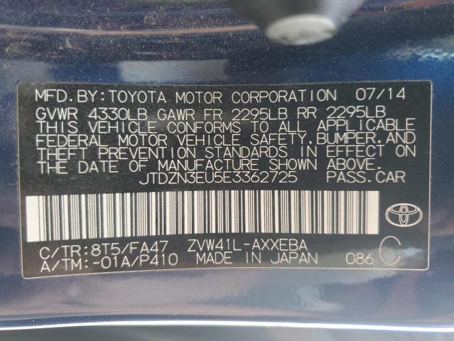 Photo 11 VIN: JTDZN3EU5E3362725 - TOYOTA PRIUS 