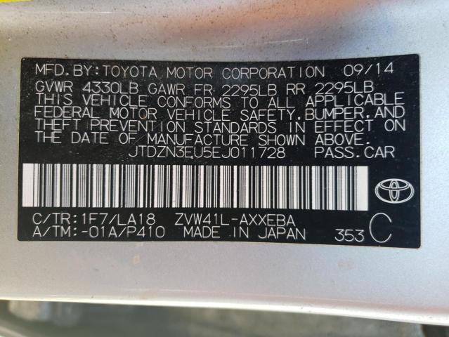 Photo 12 VIN: JTDZN3EU5EJ011728 - TOYOTA PRIUS V 