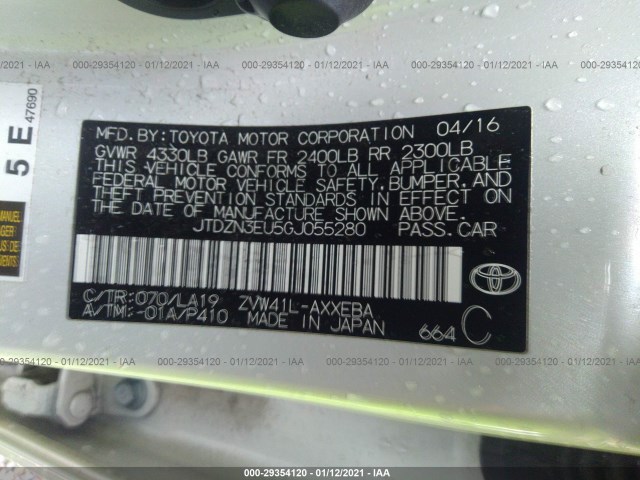 Photo 8 VIN: JTDZN3EU5GJ055280 - TOYOTA PRIUS V 