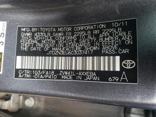 Photo 11 VIN: JTDZN3EU6C3037417 - TOYOTA PRIUS V 