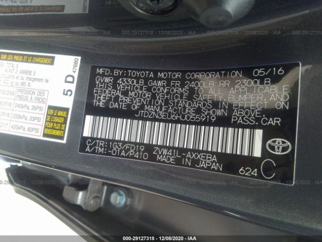 Photo 8 VIN: JTDZN3EU6HJ055919 - TOYOTA PRIUS V 