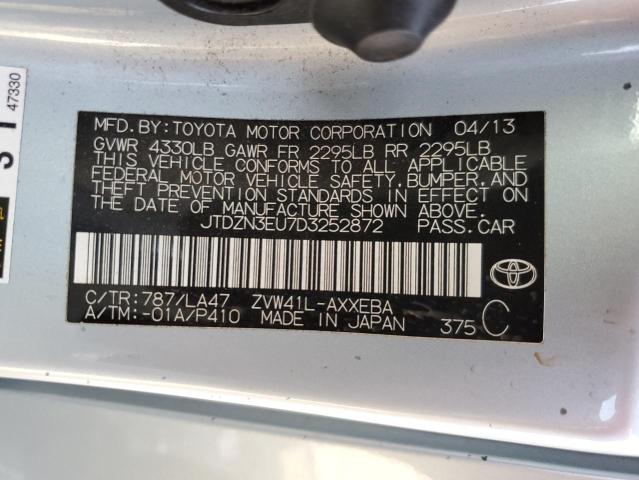 Photo 11 VIN: JTDZN3EU7D3252872 - TOYOTA PRIUS 