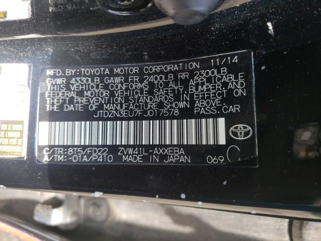 Photo 9 VIN: JTDZN3EU7FJ017578 - TOYOTA PRIUS V 