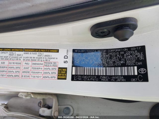 Photo 8 VIN: JTDZN3EU7HJ067979 - TOYOTA PRIUS V 