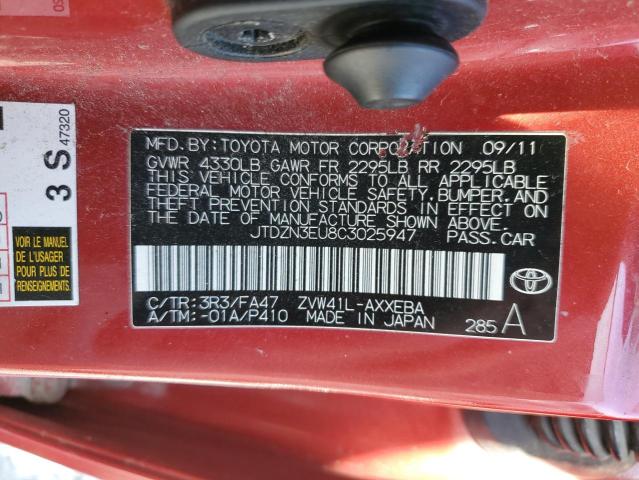 Photo 12 VIN: JTDZN3EU8C3025947 - TOYOTA PRIUS V 