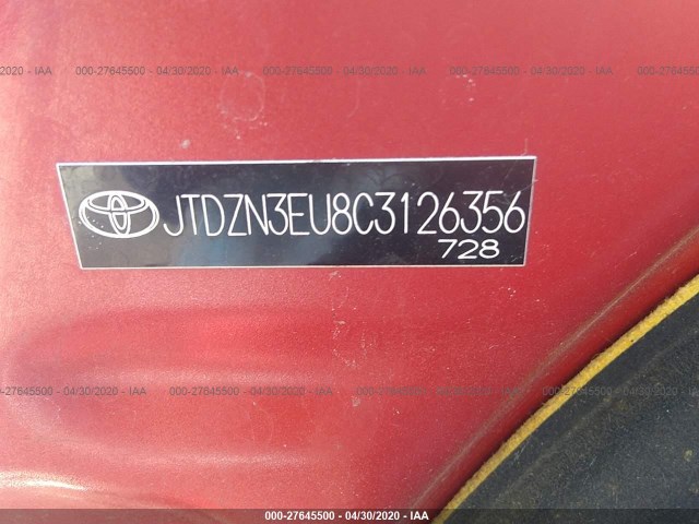 Photo 8 VIN: JTDZN3EU8C3126356 - TOYOTA PRIUS V 